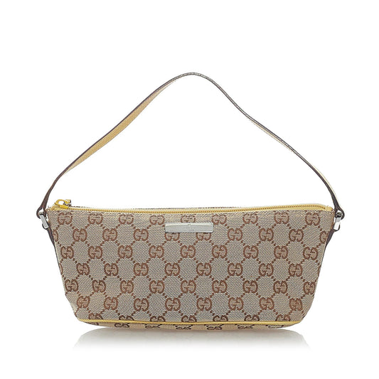 Gucci GG Canvas Boat Baguette (SHG-32054)
