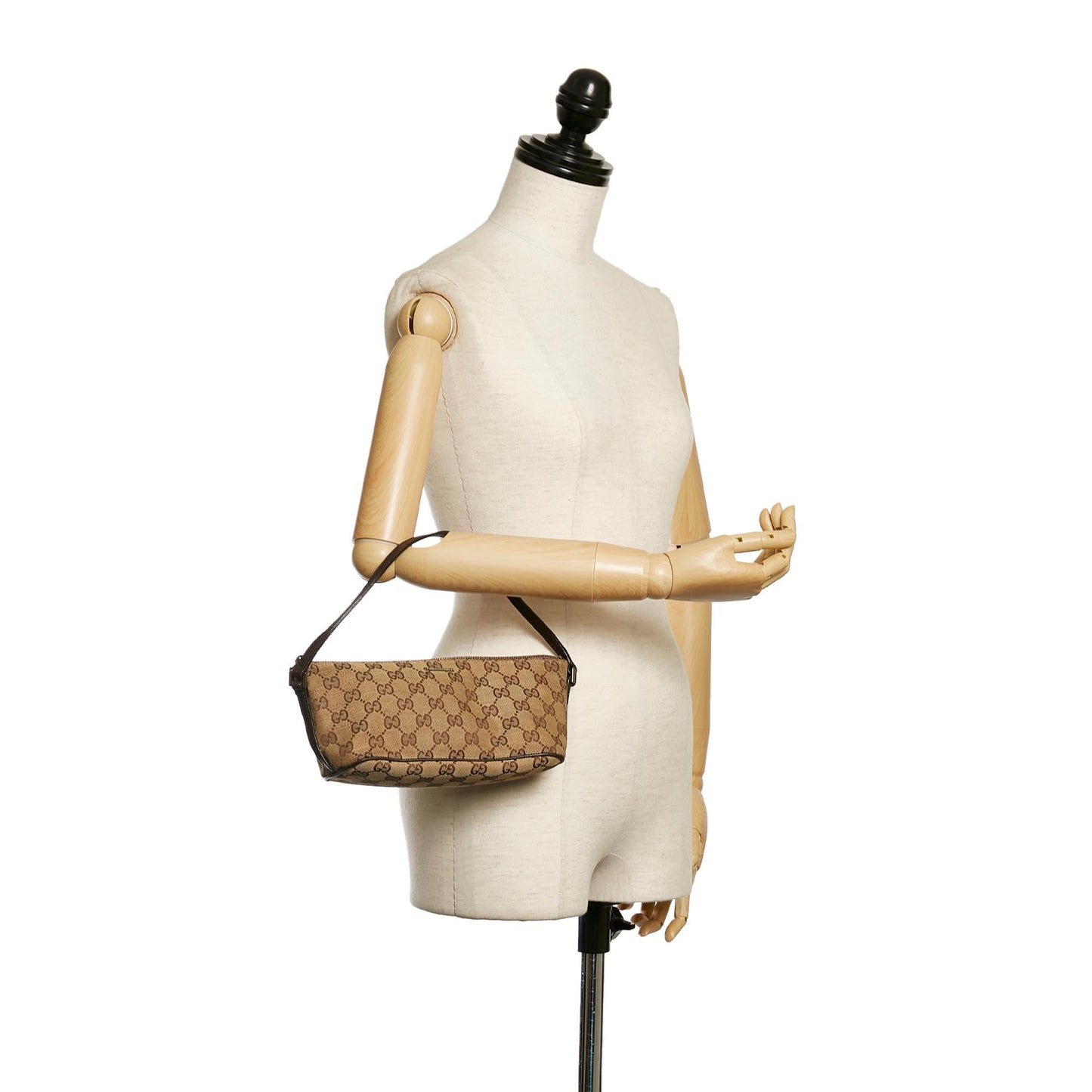 Gucci GG Canvas Boat Baguette (SHG-32204)