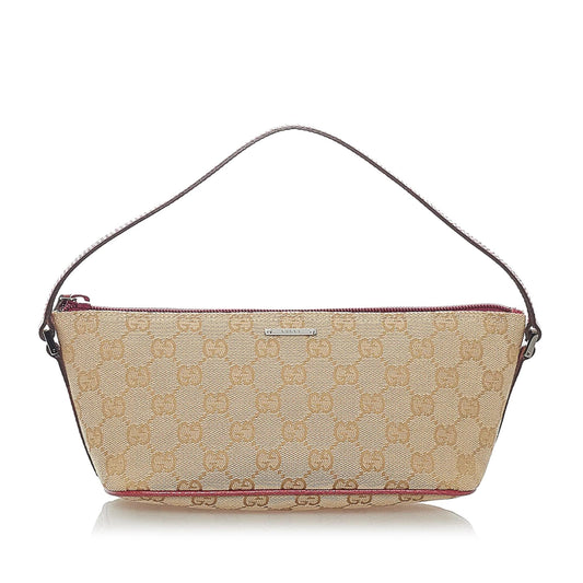 Gucci GG Canvas Boat Baguette (SHG-32391)