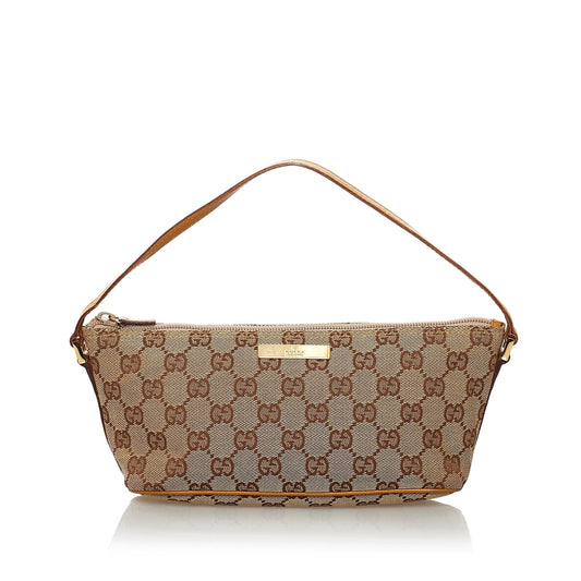 Gucci GG Canvas Boat Baguette (SHG-32547)