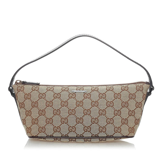 Gucci GG Canvas Boat Baguette (SHG-32689)