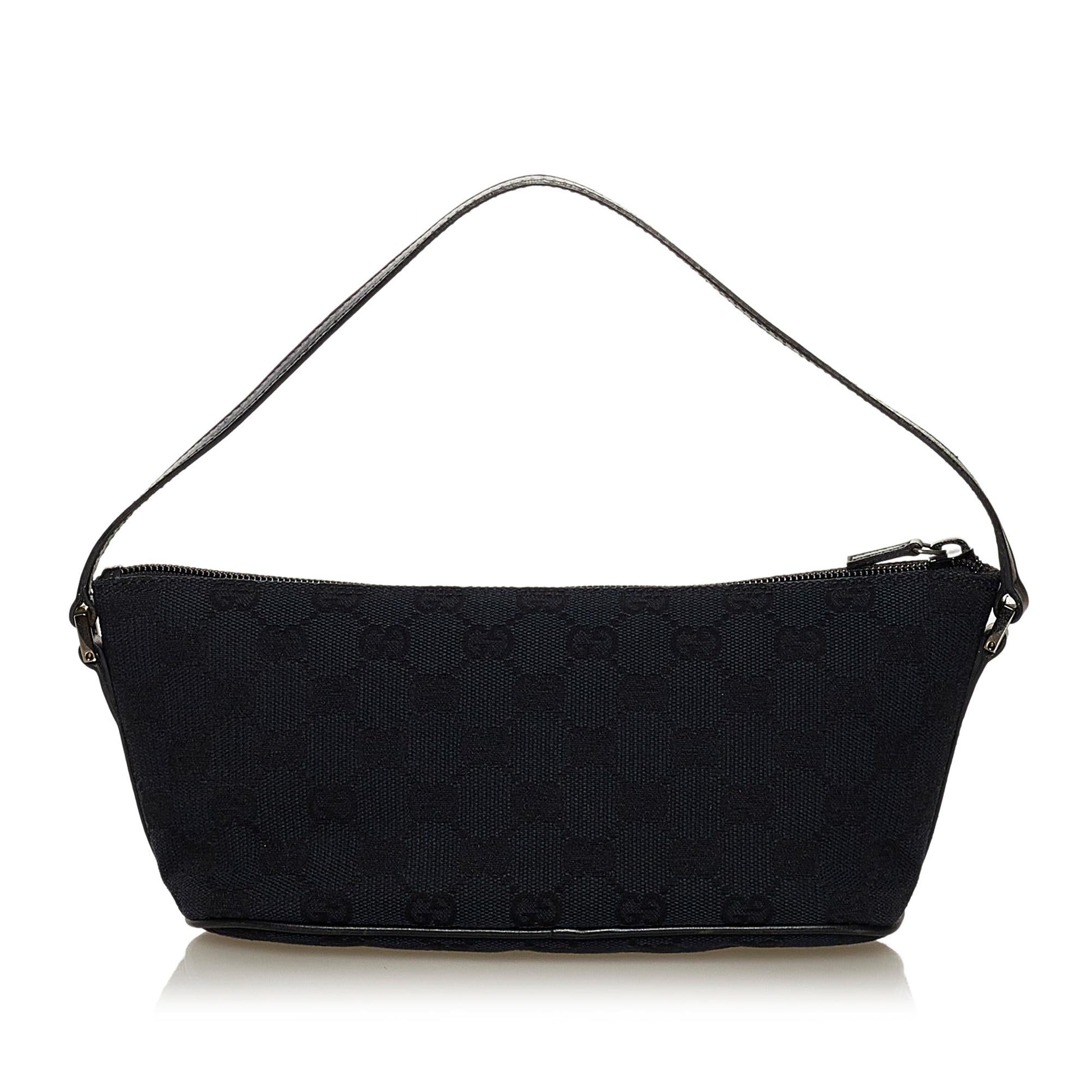 Gucci GG Canvas Boat Baguette (SHG-36162)
