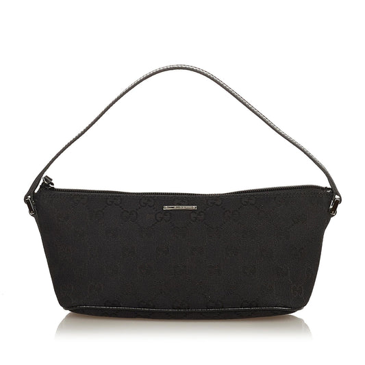 Gucci GG Canvas Boat Baguette (SHG-36577)