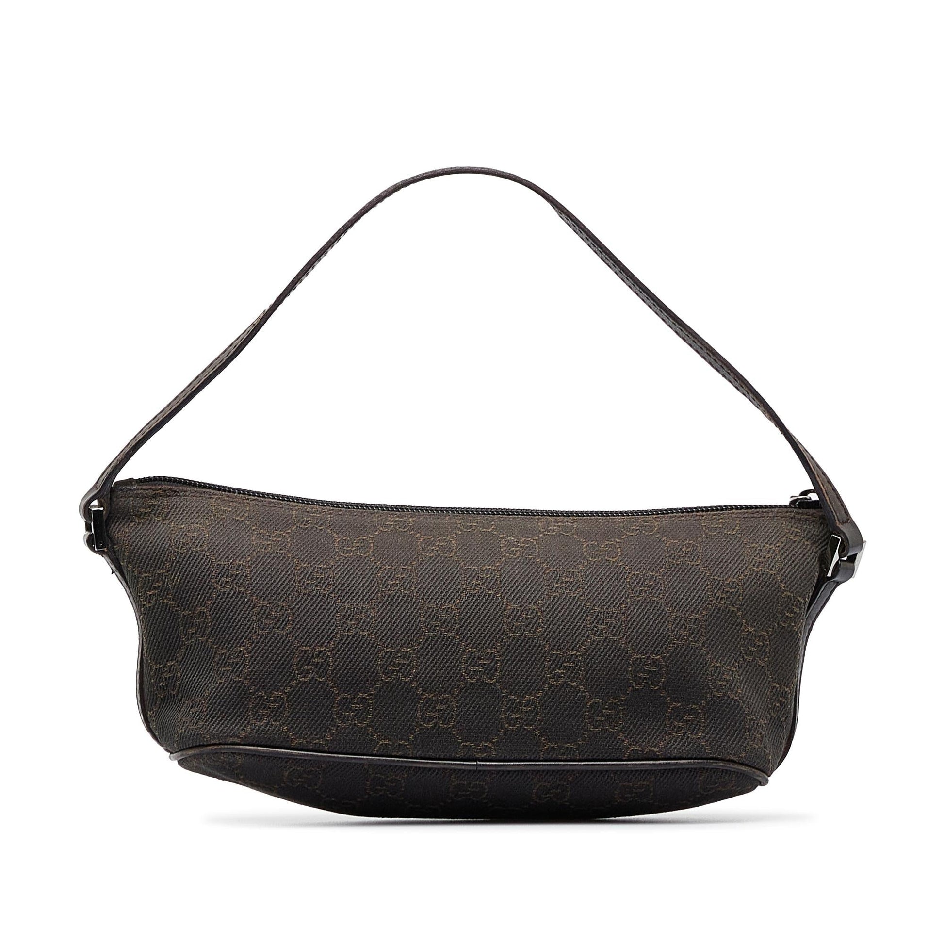 Gucci Monogram Pochette Canvas Crossbody
