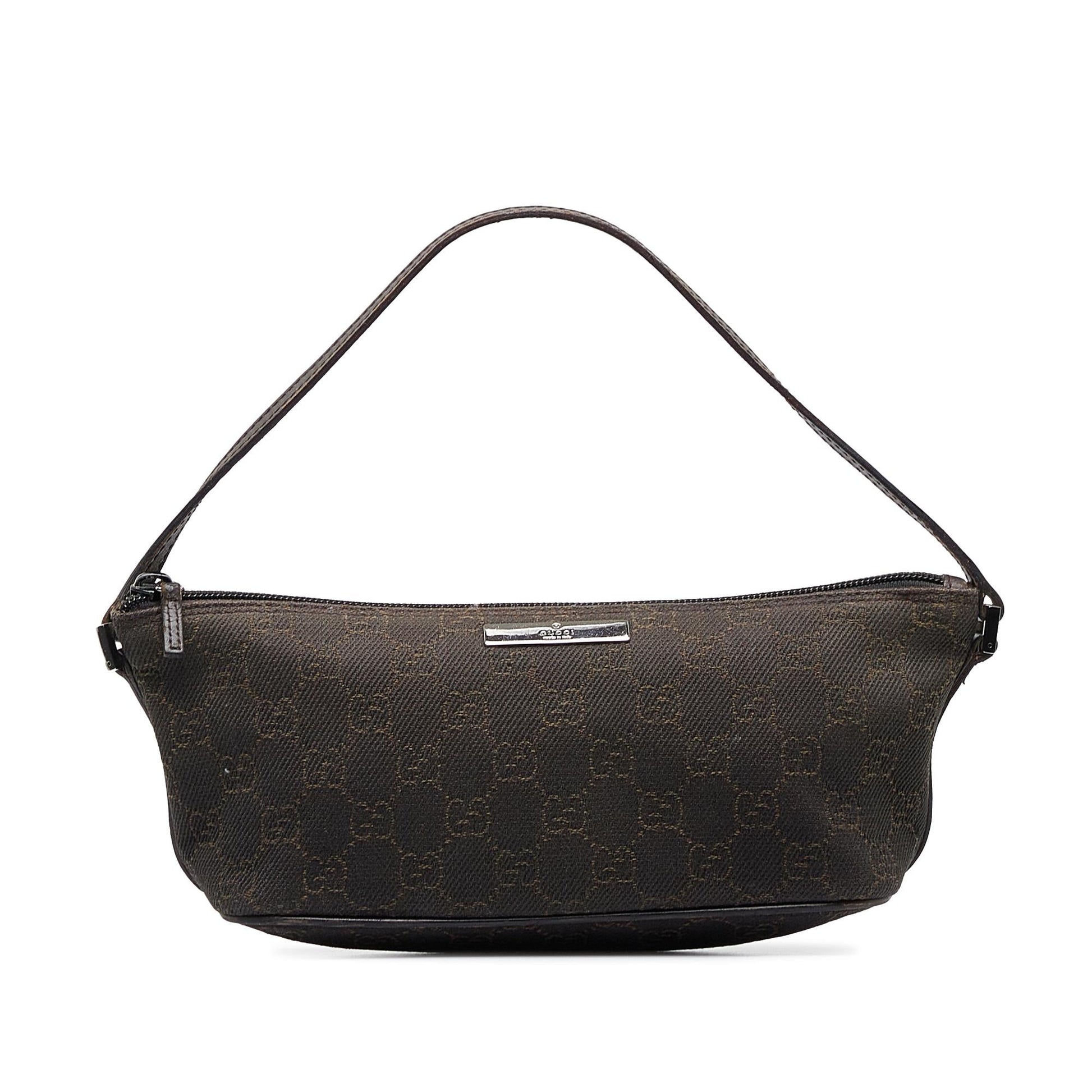 Gucci Monogram Pochette Canvas Crossbody