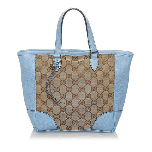 Gucci GG Canvas Bree Leather Satchel (SHG-34176)
