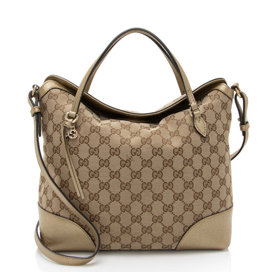 Gucci GG Canvas Bree Tote (SHF-9TFhBr)