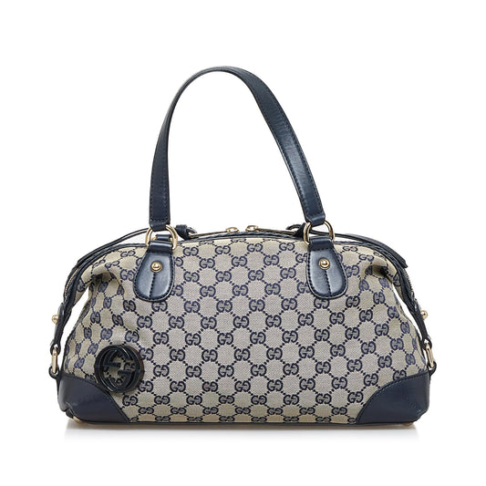 Gucci GG Canvas Brick Lane Satchel (SHG-564Kbq)