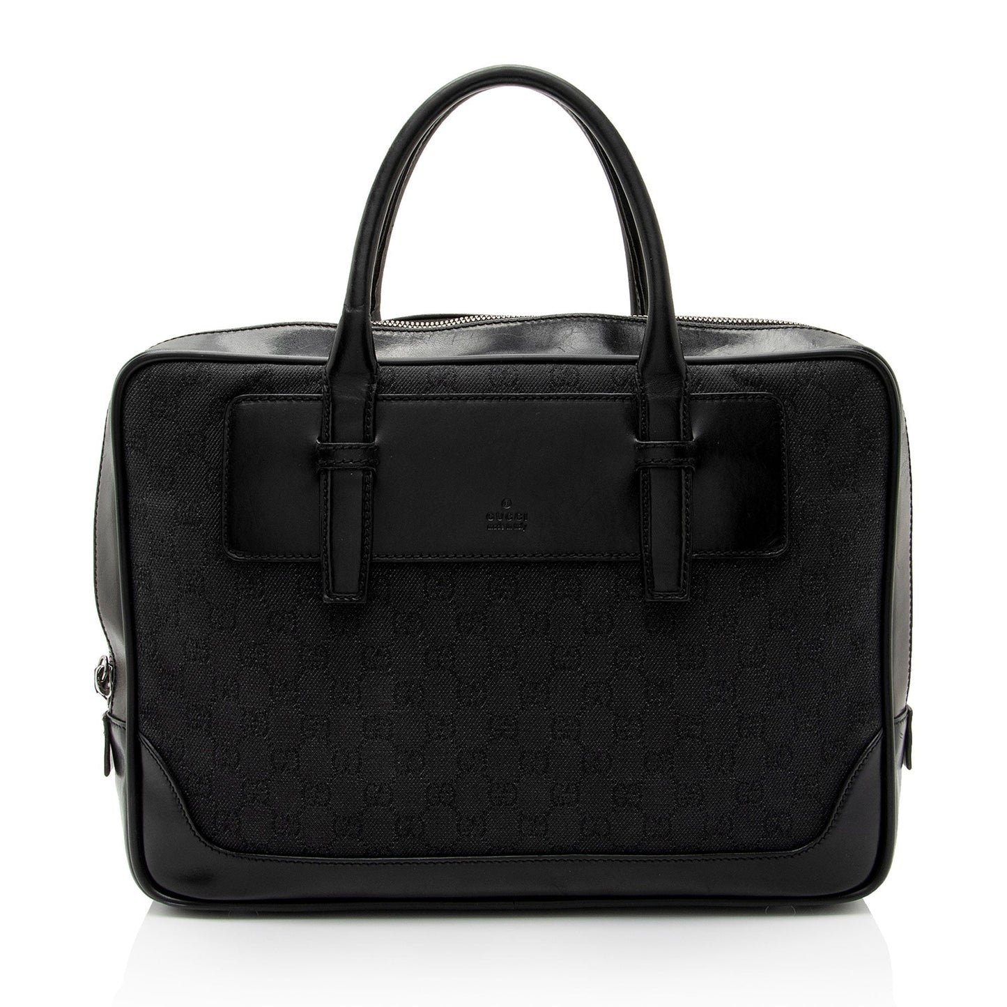 Gucci Nylon Leather Canvas Handbag