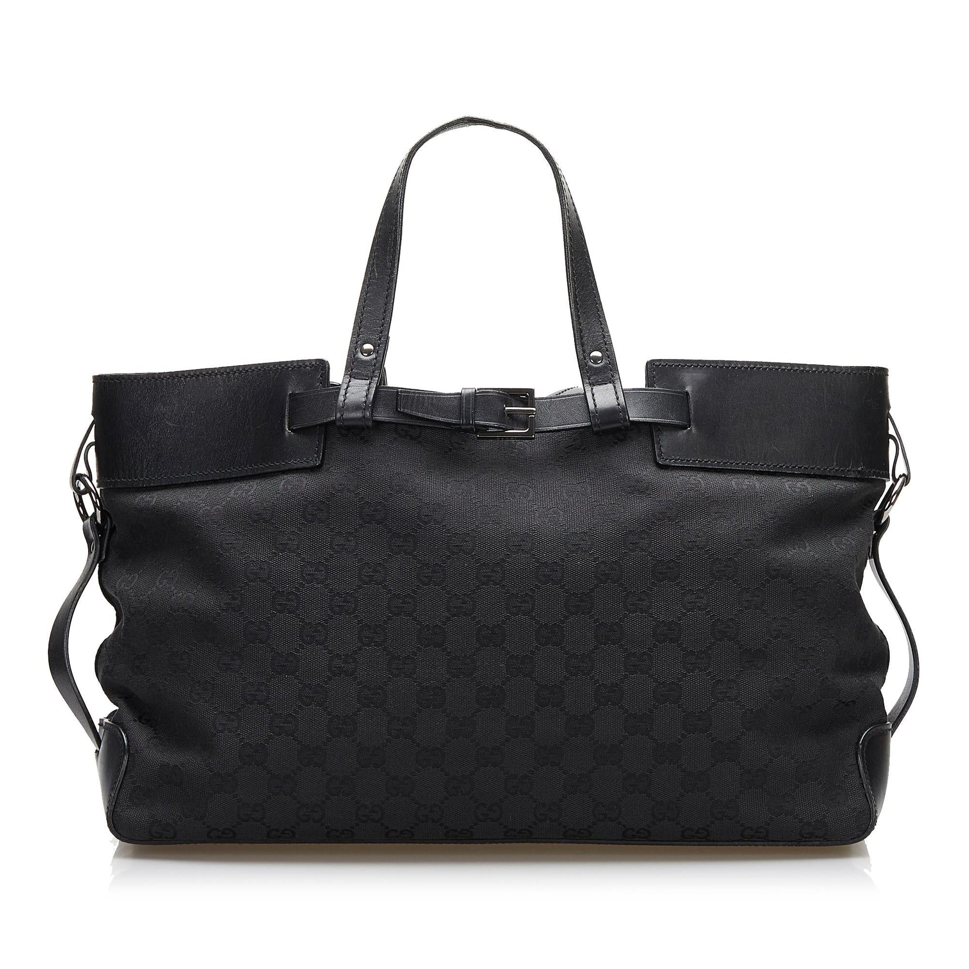 Gucci GG Canvas Buckle Tote (SHG-36168)