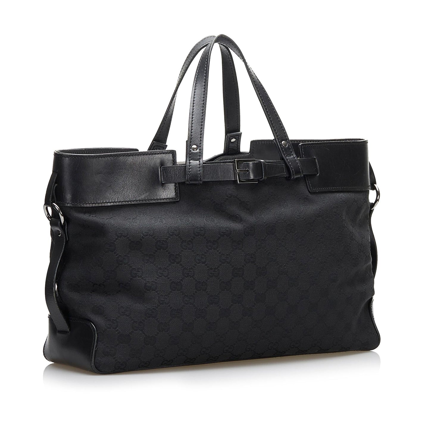 Gucci GG Canvas Buckle Tote (SHG-36168)