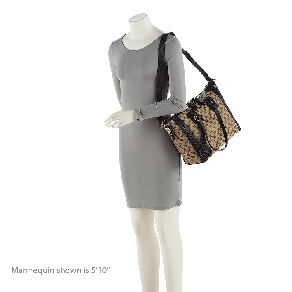 Gucci GG Canvas Charm Medium Tote (SHF-19899)