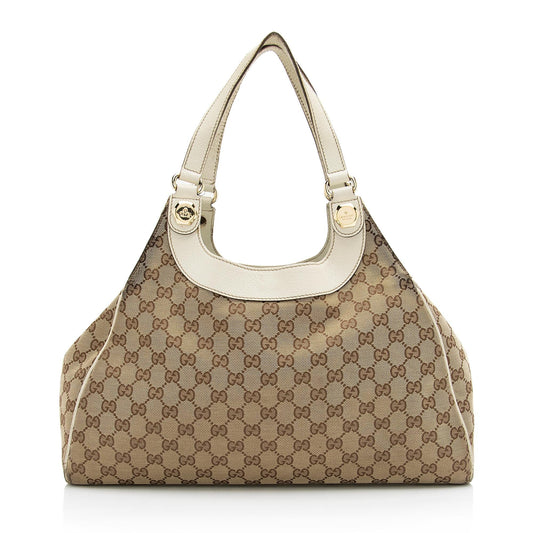 Gucci GG Canvas Charmy Medium Shoulder Bag (SHF-23740)