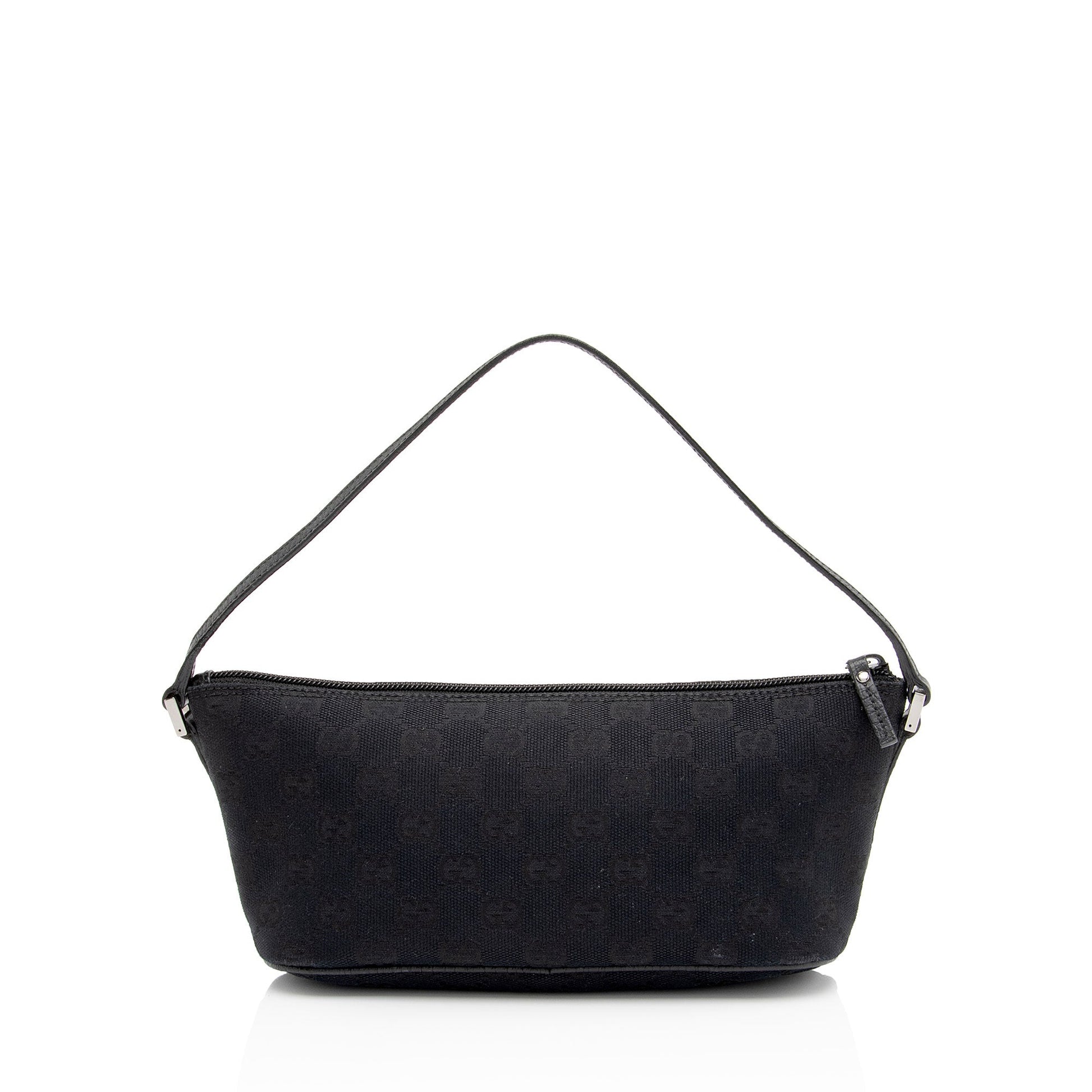 Gucci Pochette Leather Canvas Clutch