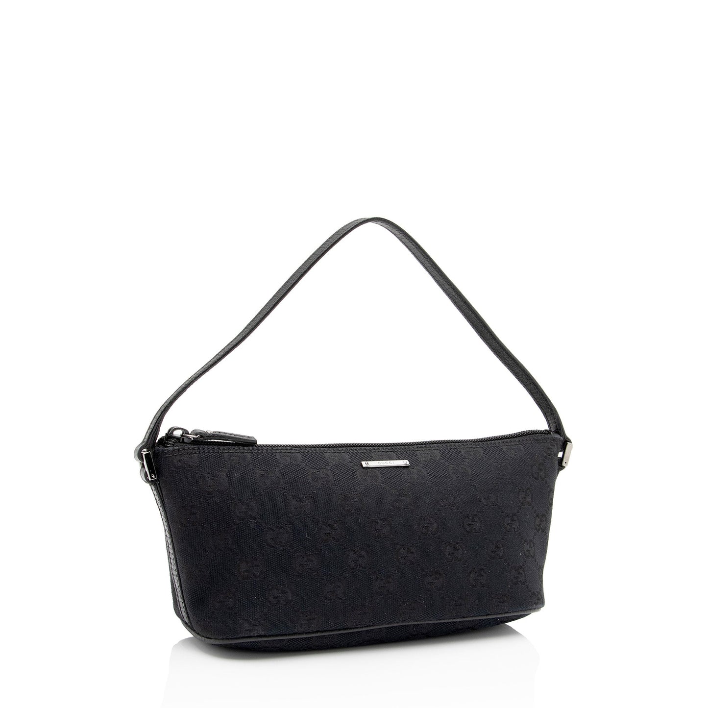 Gucci Pochette Leather Canvas Clutch