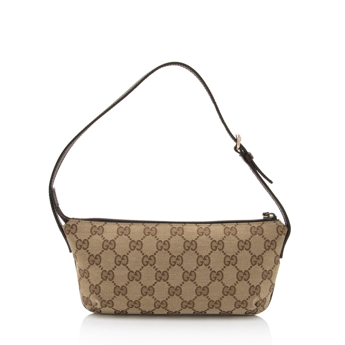 Gucci Pochette Leather Canvas Clutch