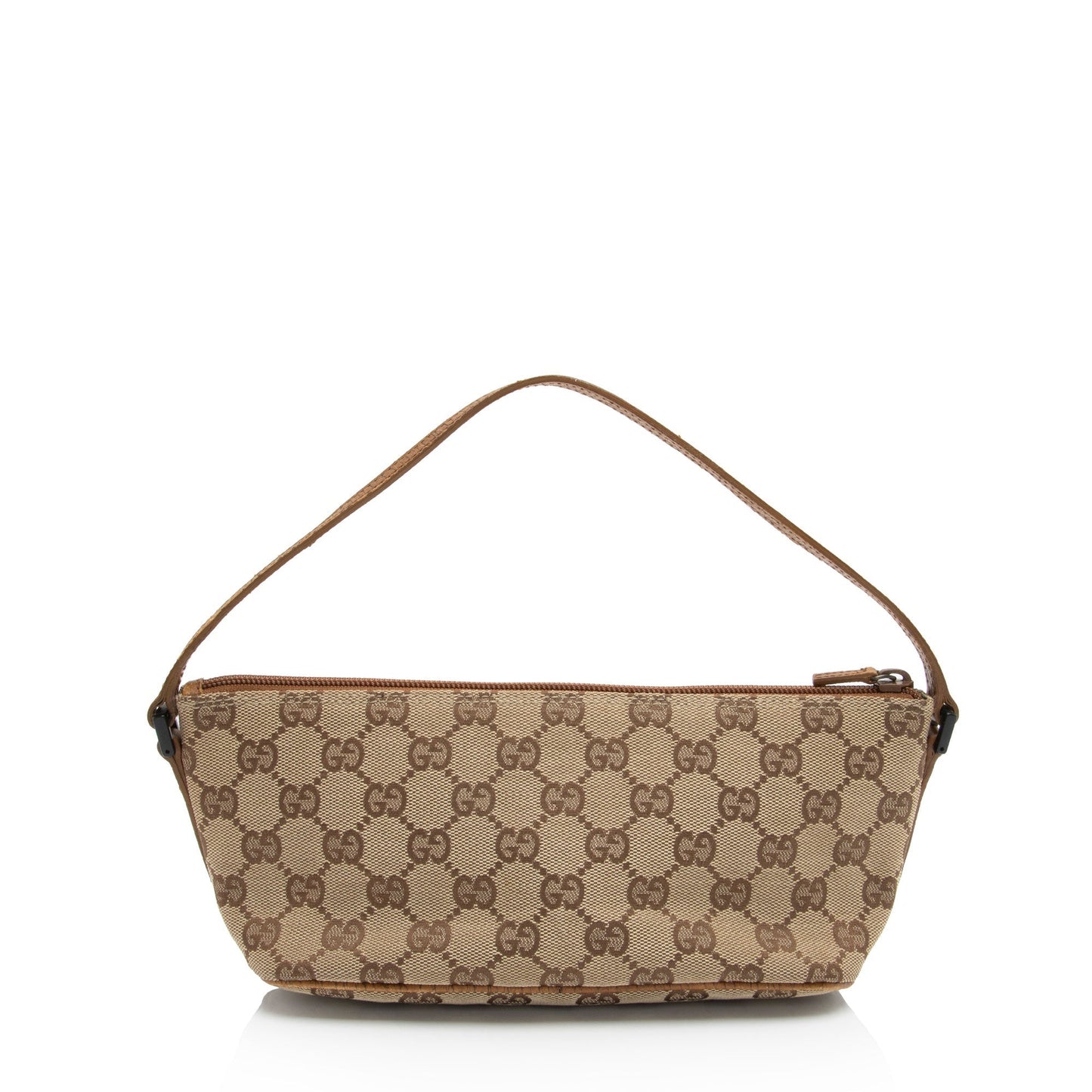 Gucci Pochette Leather Canvas Clutch