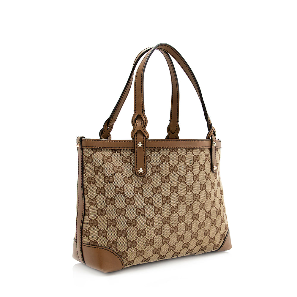 Gucci GG Canvas Craft Small Tote (SHF-21294)