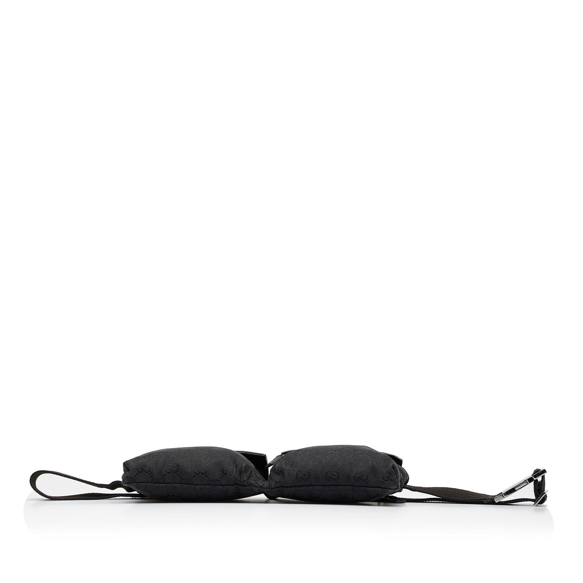 Gucci GG Canvas Double Pocket Belt Bag (SHG-330faY)