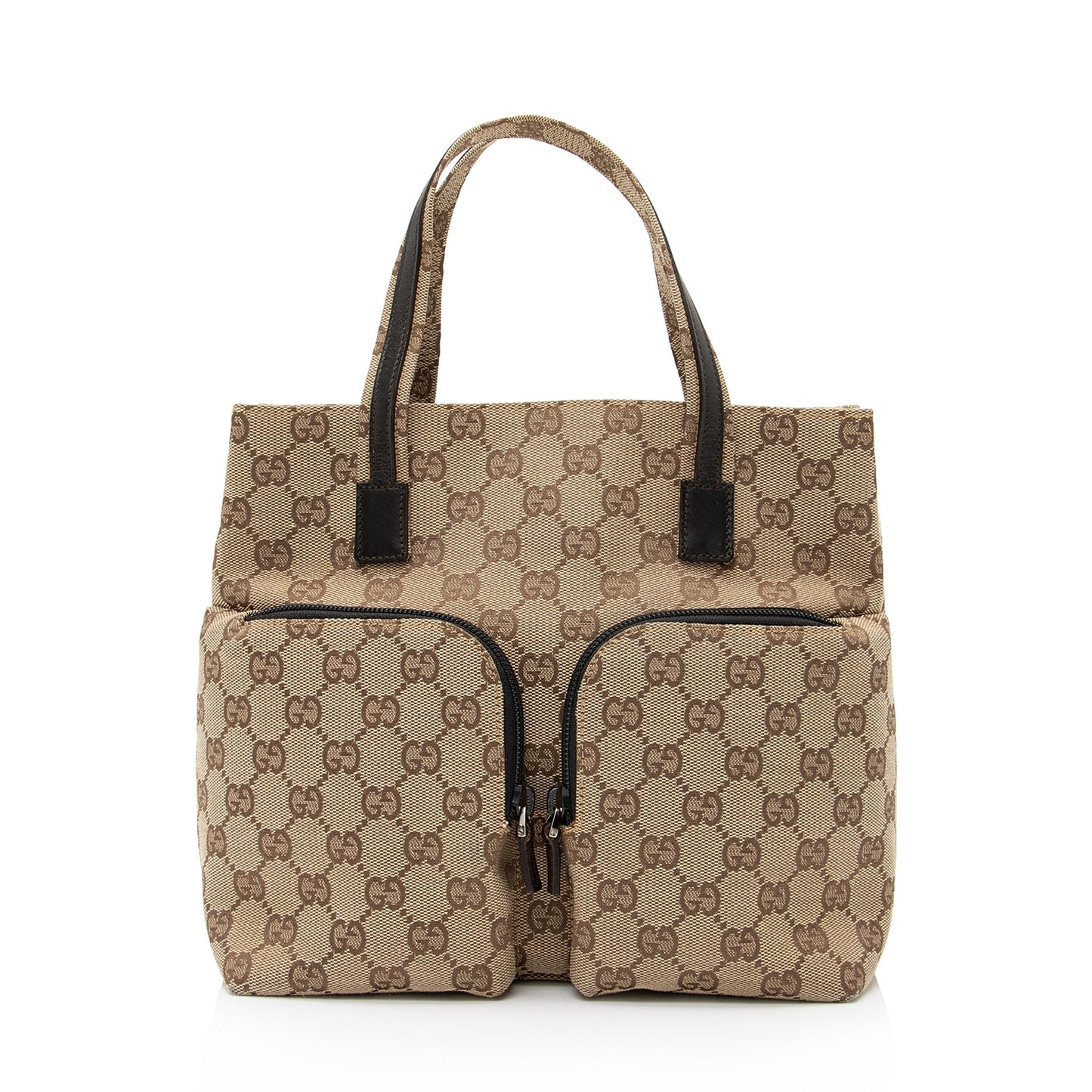 Gucci GG Canvas Double Pocket Tote (SHF-23270)