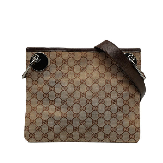 Gucci GG Canvas Eclipse Crossbody (SHG-wHRibW)