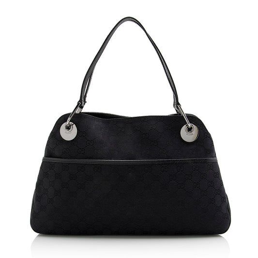 Gucci GG Canvas Eclipse Medium Shoulder Bag (SHF-22051)
