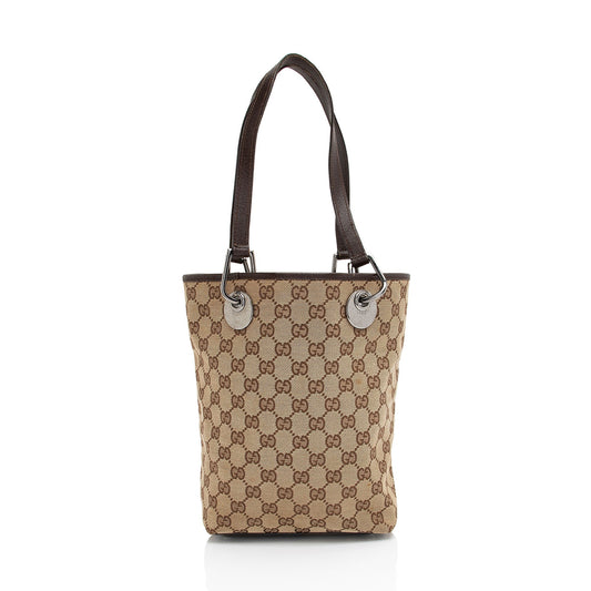 Gucci GG Canvas Eclipse N/S Small Tote (SHF-QqGTJE)