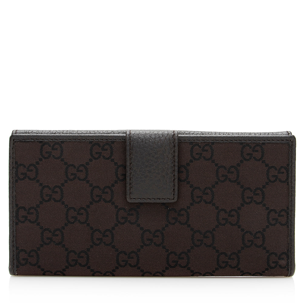Gucci GG Canvas Flap Continental Wallet (SHF-20696)
