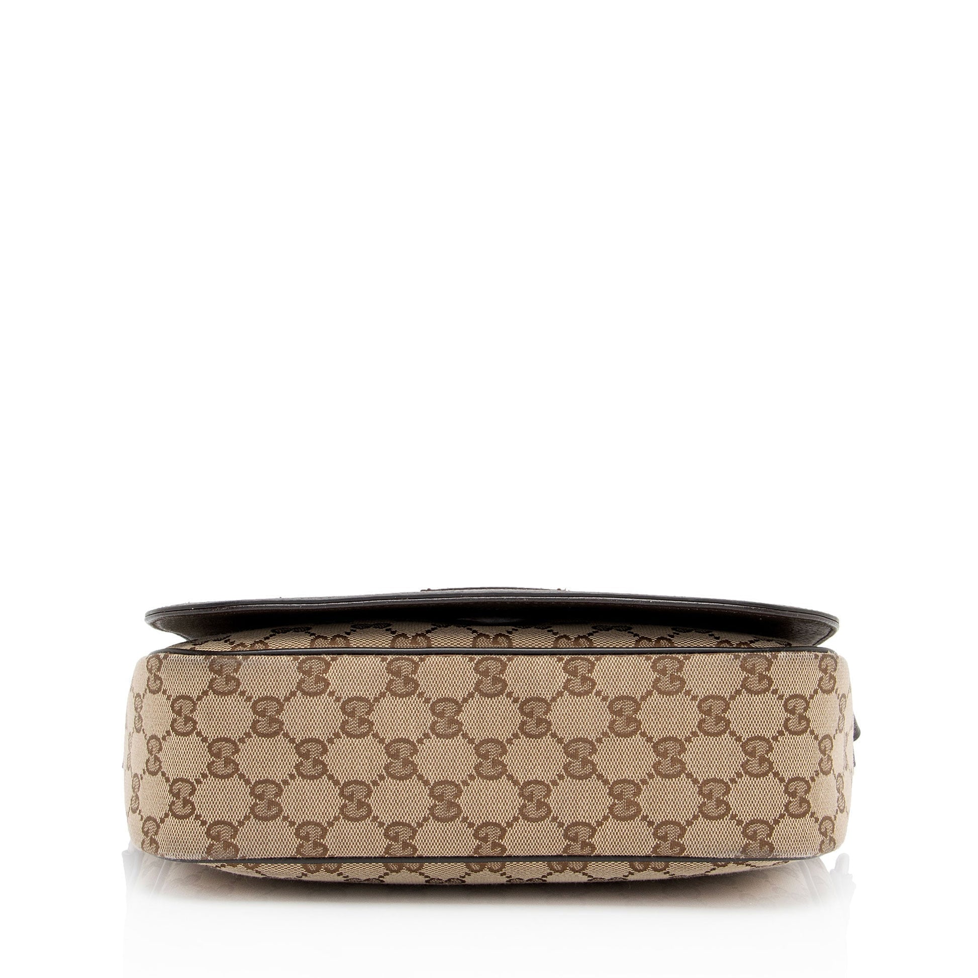 Gucci Leather Canvas Shoulder Bag