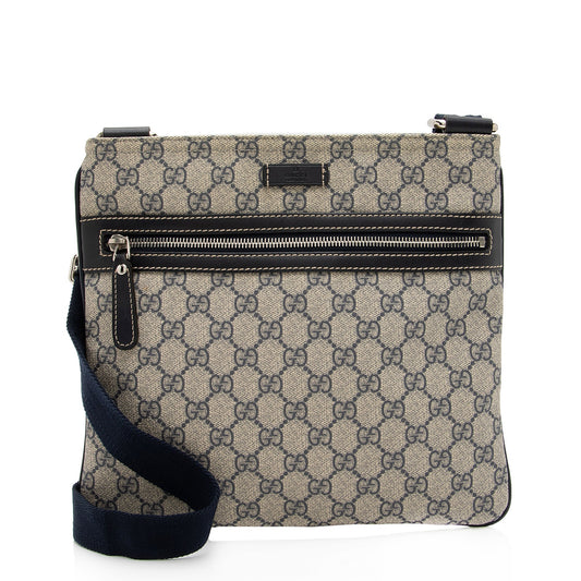 Gucci GG Canvas Flat Messenger Bag (SHF-KV7N6r)