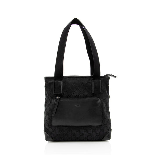 Gucci GG Canvas Front Pocket Small Tote (SHF-15969)