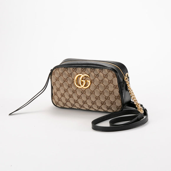 GUCCI GG MONOGRAM MATELASSE MARMONT SMALL CHAIN BAG