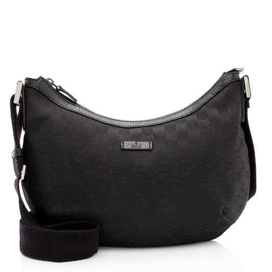 Gucci GG Canvas Half Moon Medium Messenger Bag (SHF-aTmqfv)