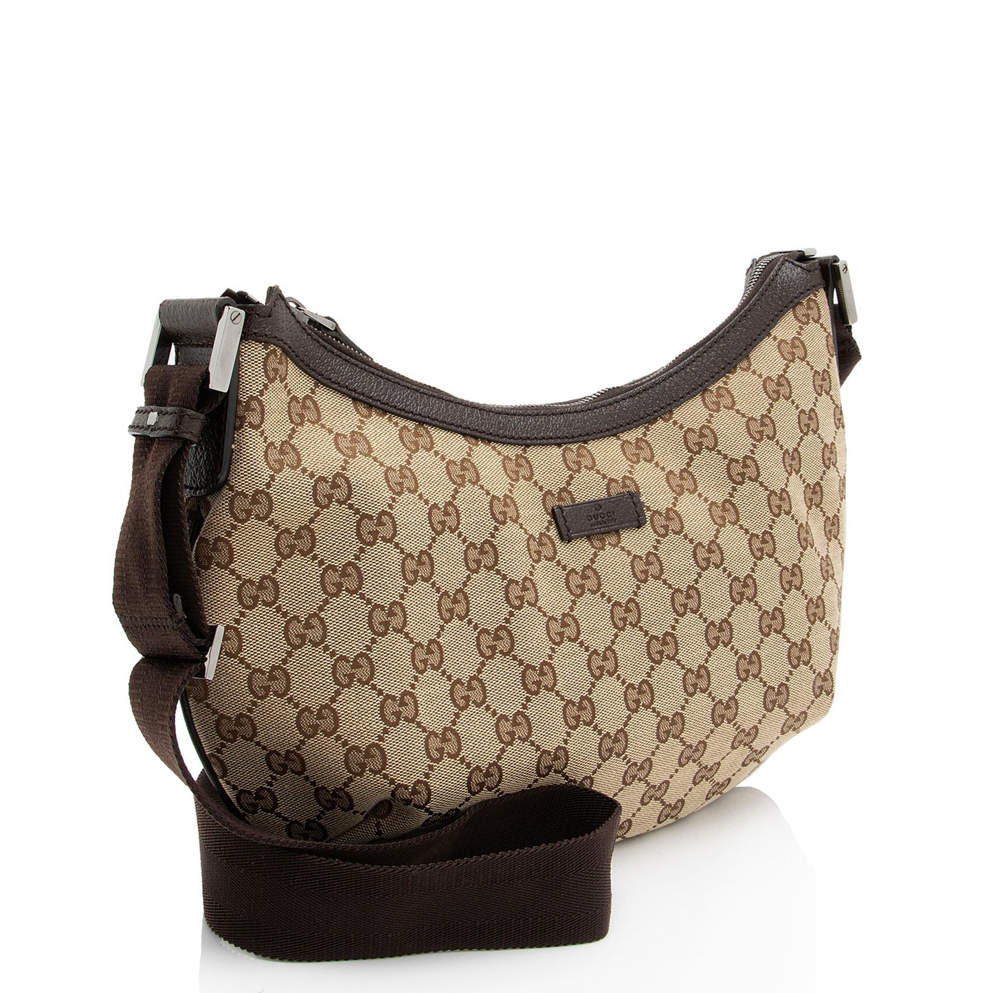 Gucci GG Canvas Half Moon Medium Messenger (SHF-wdpRGn)