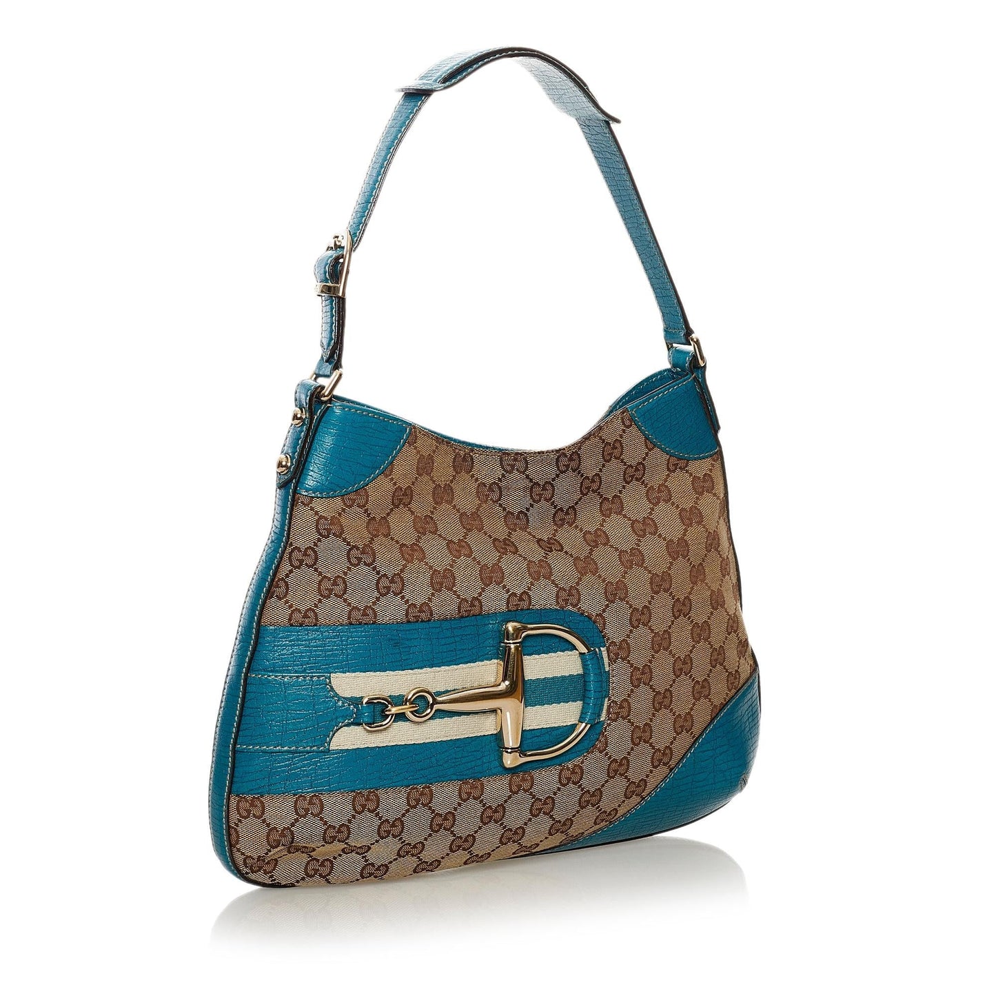 Gucci GG Canvas Hasler Horsebit Shoulder Bag (SHG-34318)