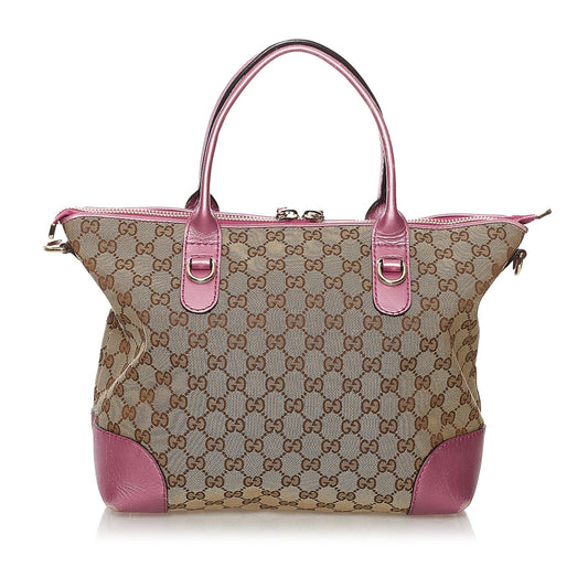 Gucci GG Canvas Heart Bit Satchel (SHG-32482)