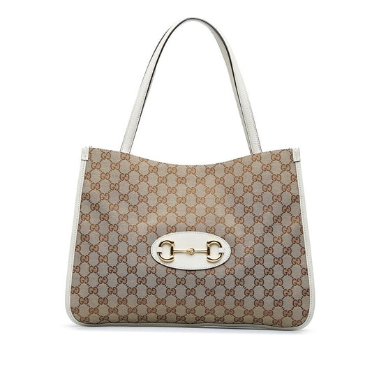 Gucci GG Canvas Horsebit 1955 Tote Bag (SHG-vcIr3M)