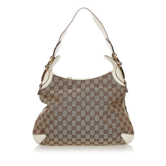 Gucci GG Canvas Horsebit Creole Hobo Bag (SHG-mPeq9s)