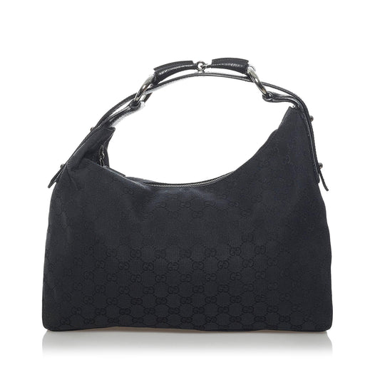 Gucci GG Canvas Horsebit Hobo Bag (SHG-34117)