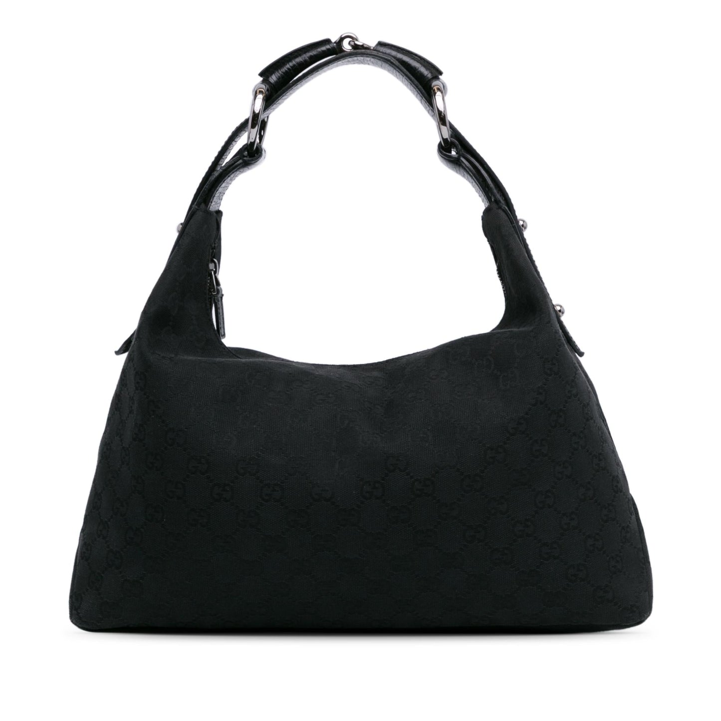 Gucci GG Canvas Horsebit Hobo (SHG-07dStE)