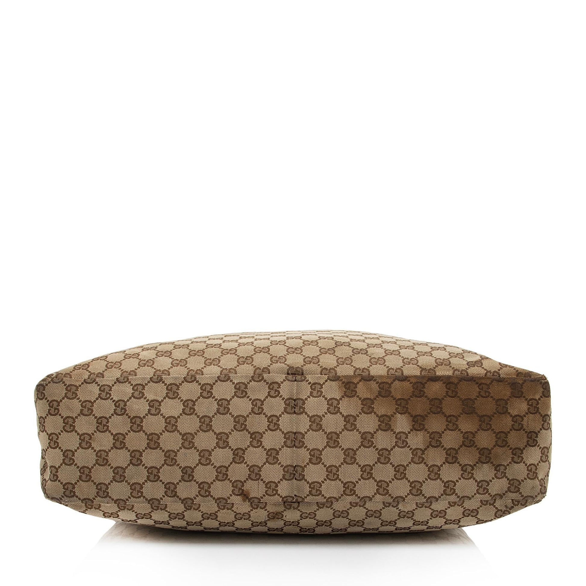 Gucci GG Canvas Horsebit Large Hobo - FINAL SALE (SHF-cqgUHp)