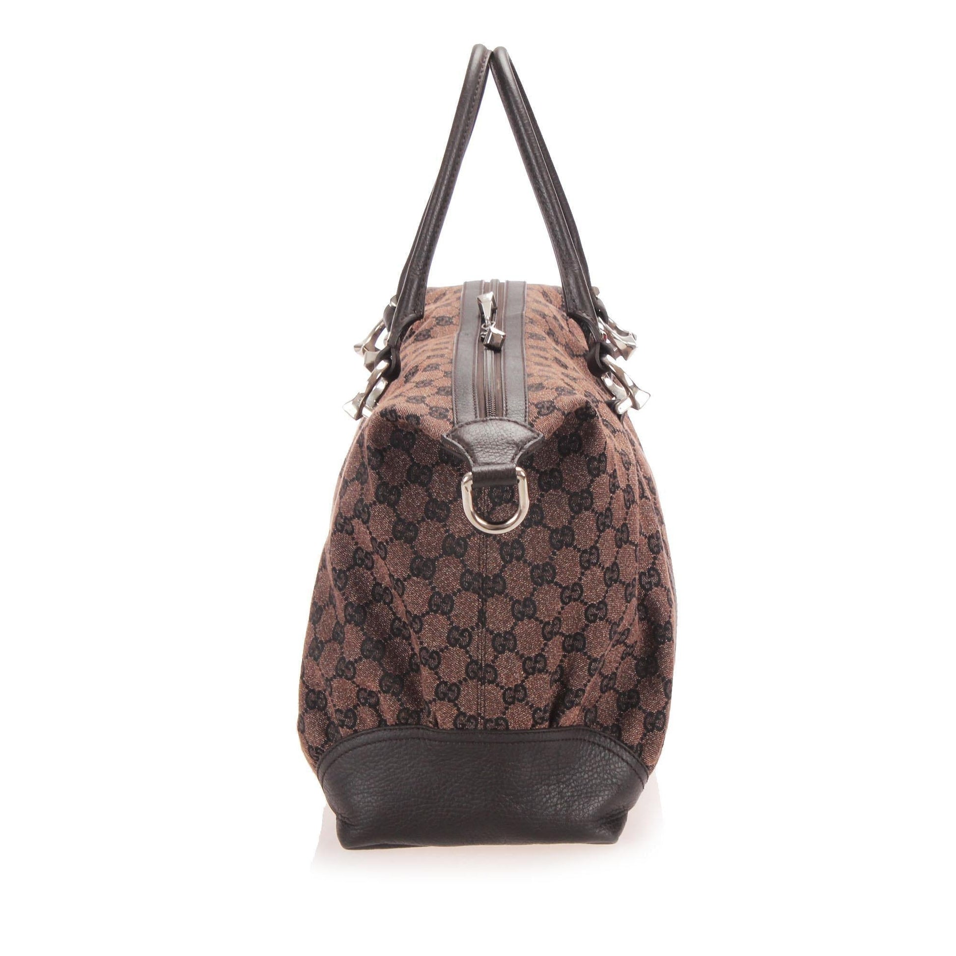 Gucci Horsebit Canvas Monogram Tote Style 3