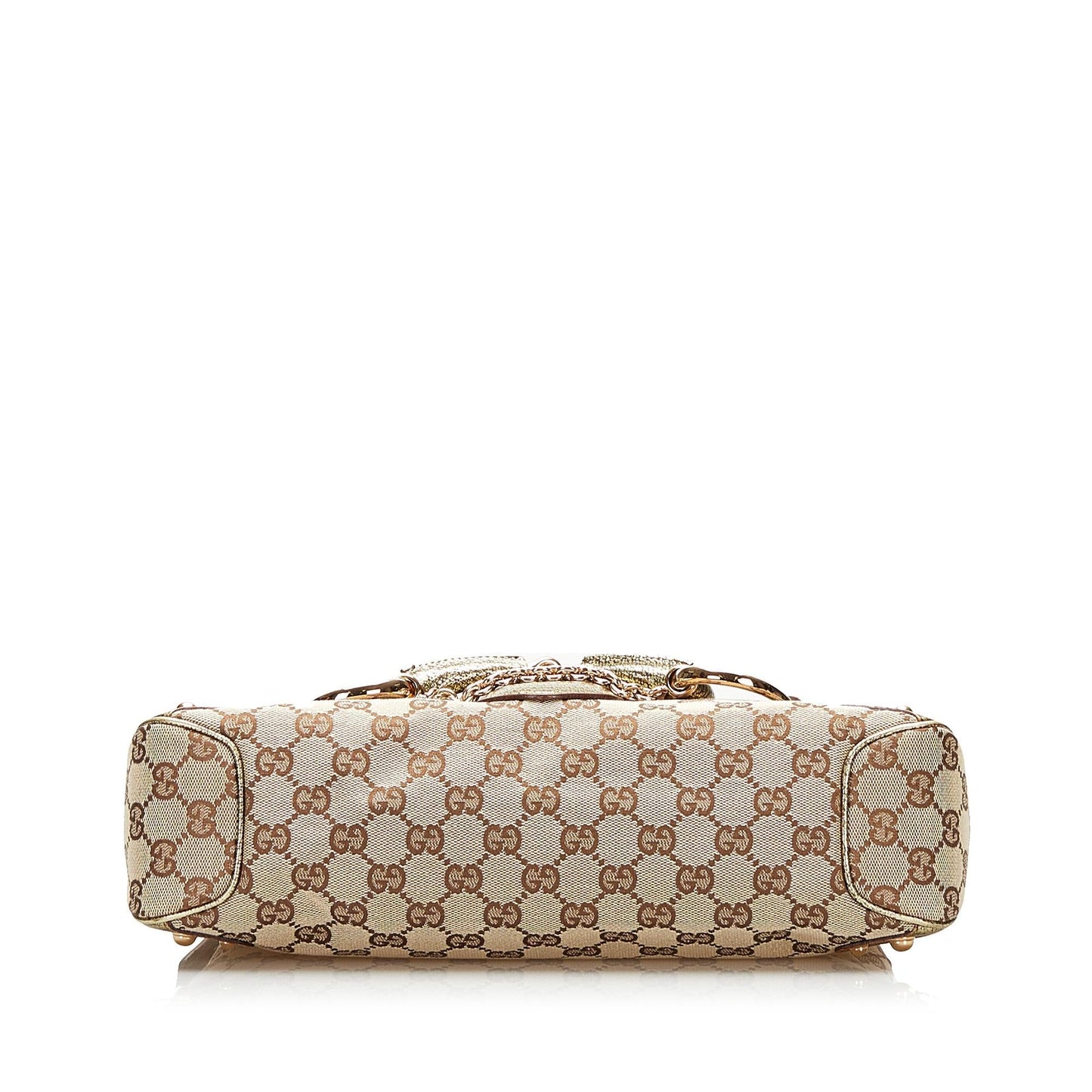 Gucci GG Canvas Horsebit Shoulder Bag (SHG-35618)
