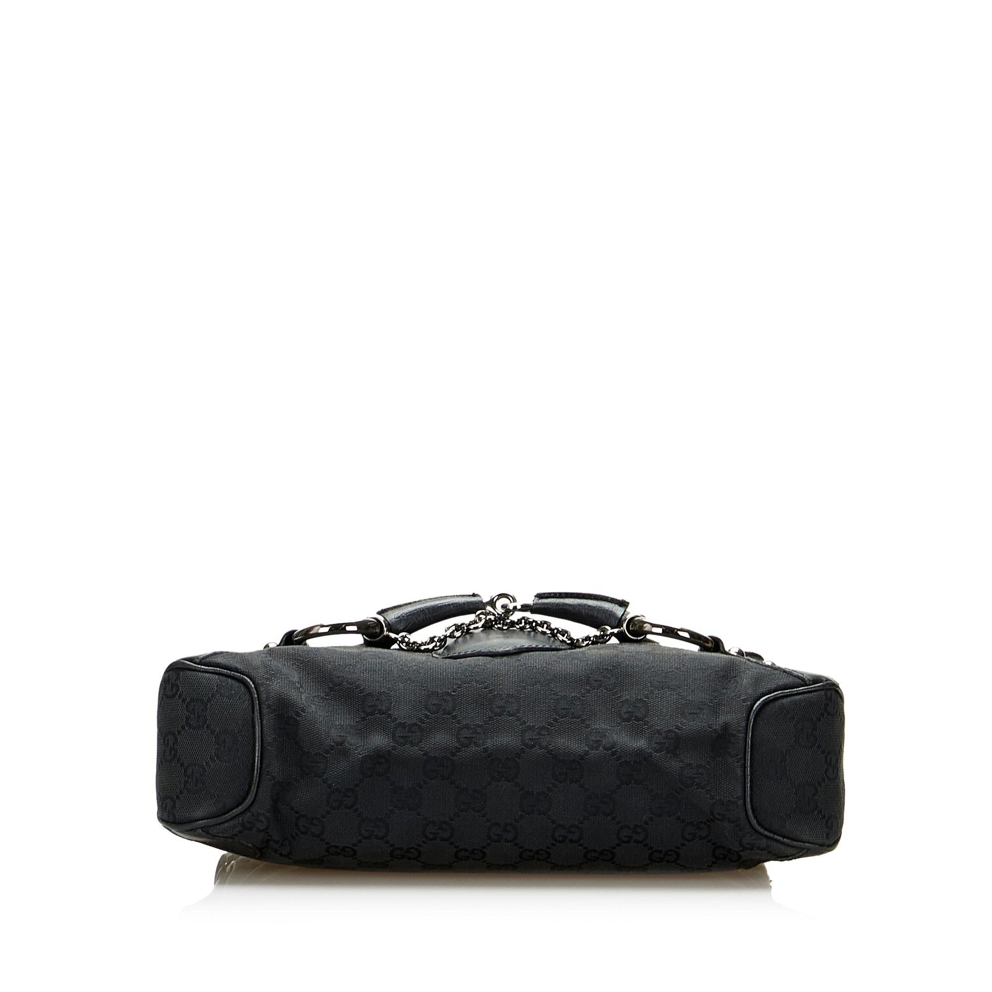 Gucci GG Canvas Horsebit Shoulder Bag (SHG-Tiyfj5)