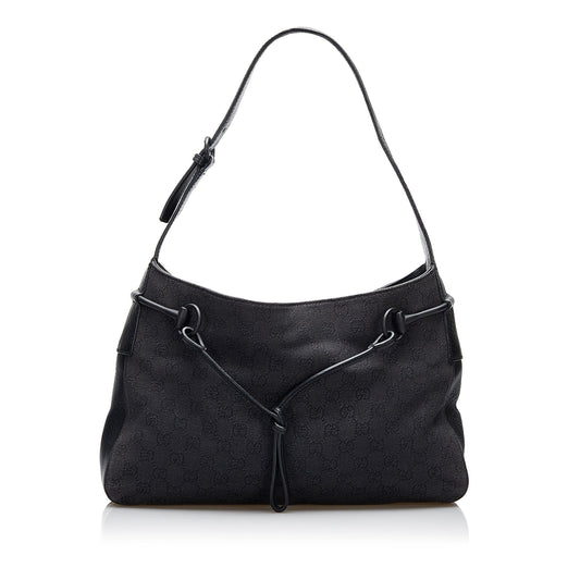 Gucci GG Canvas Horsebit Shoulder Bag (SHG-3xYnnv)