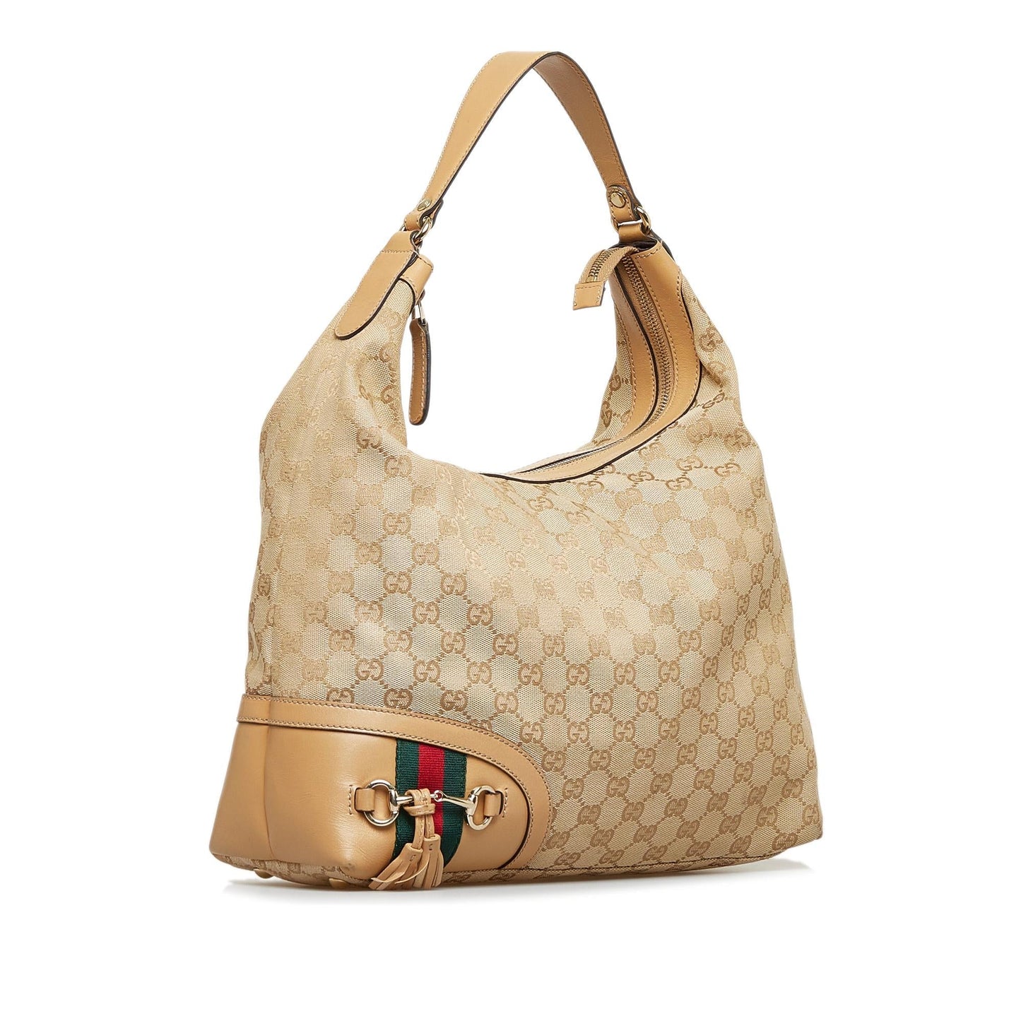 Gucci GG Canvas Horsebit Shoulder Bag (SHG-5o8Rw5)