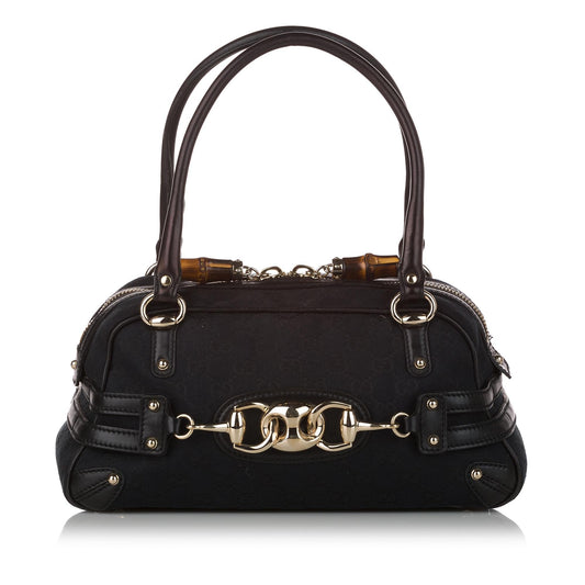 Gucci GG Canvas Horsebit Wave Handbag (SHG-31049)
