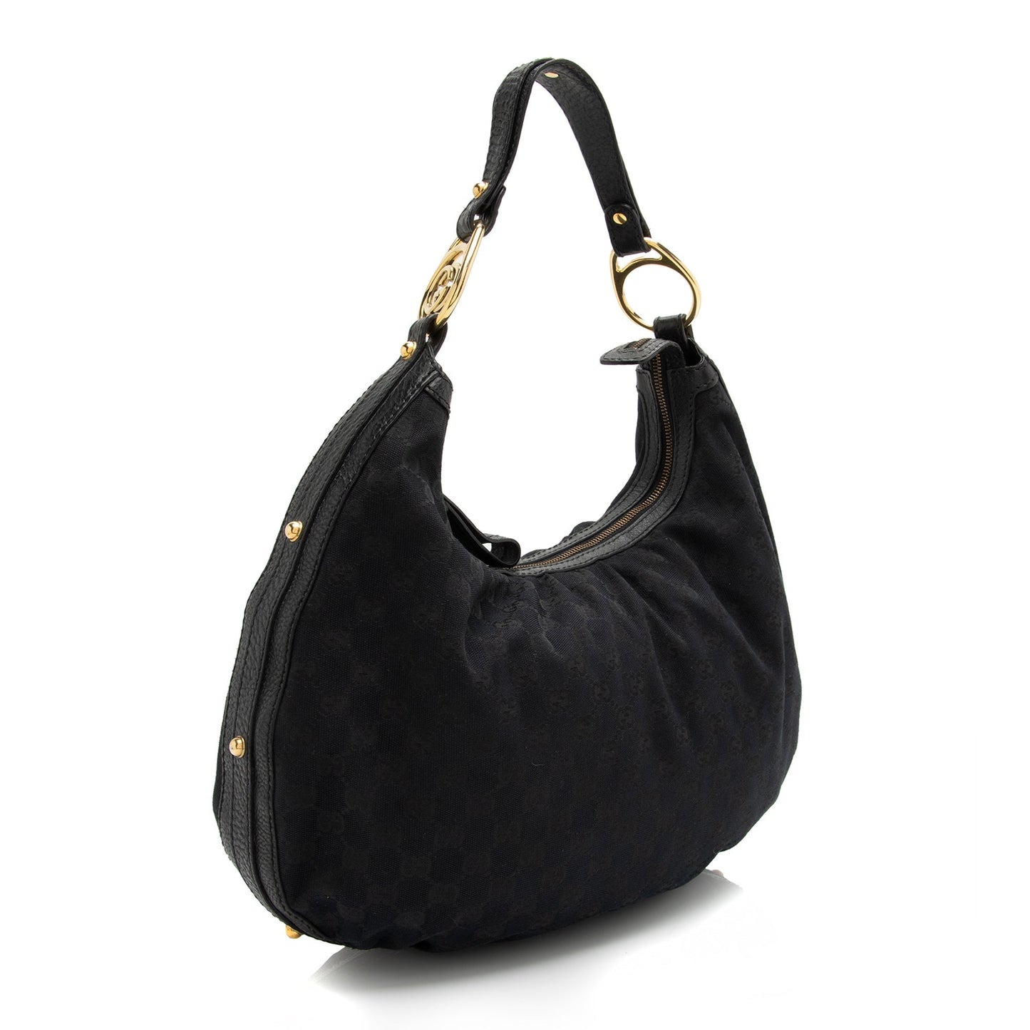 Gucci GG Canvas Interlocking G Medium Hobo (SHF-23929)
