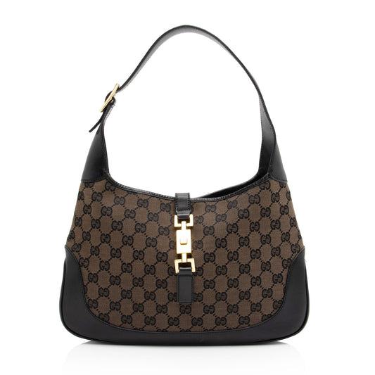 Gucci GG Canvas Jackie Hobo (SHF-HRXvrR)