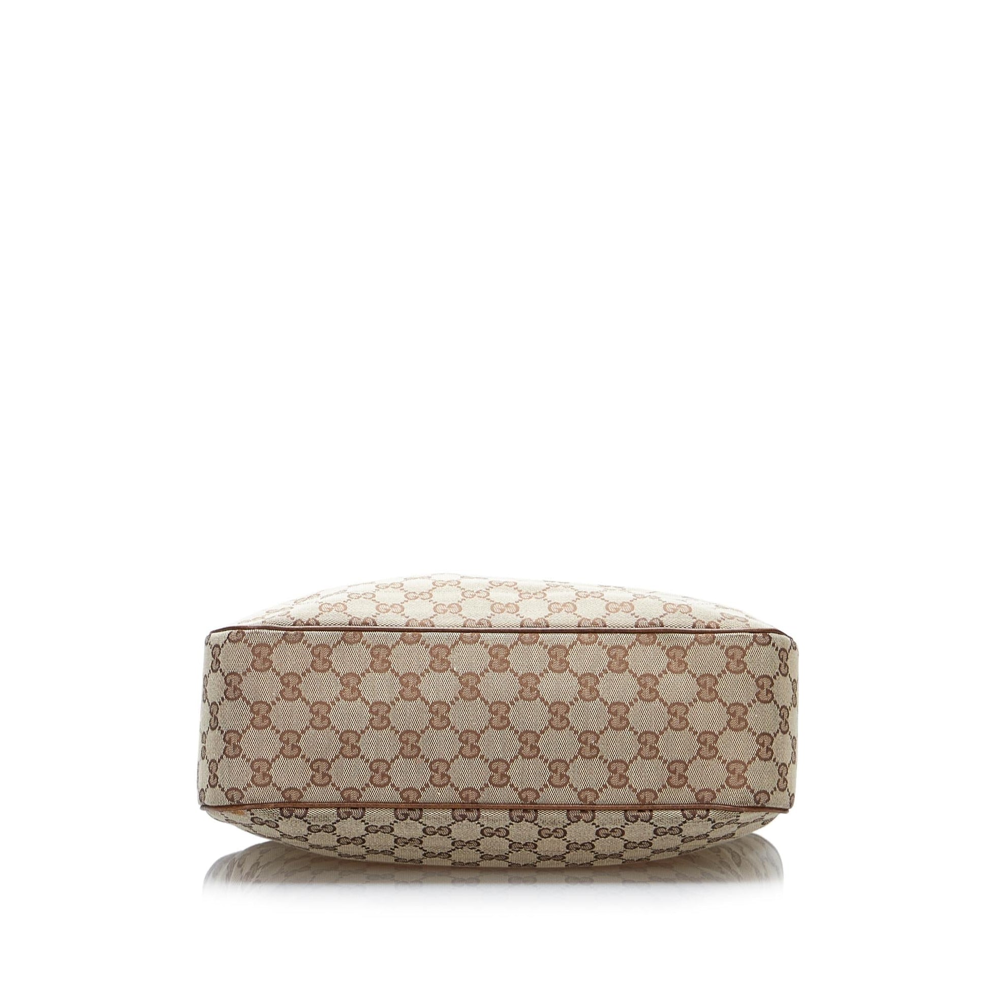 Gucci GG Canvas Jackie Piston Lock Tote (SHG-Bi3rMM)
